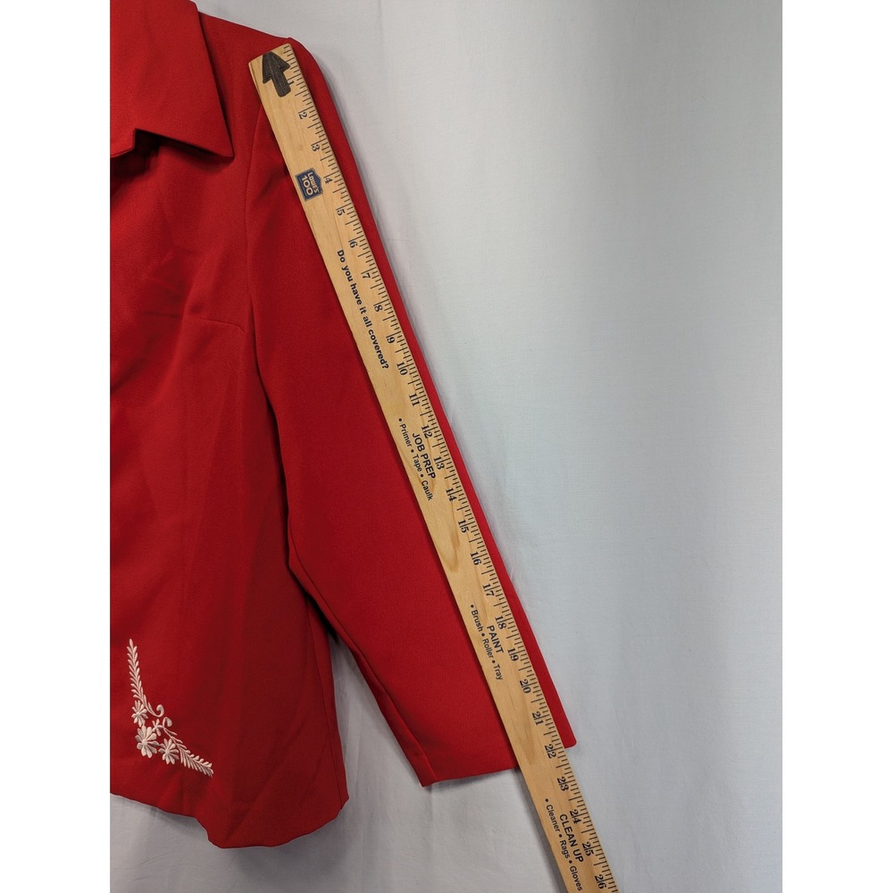 BFA Classics Red Embroidered Jacket‎ Piece Women's Size 10P - Picture 7 of 10